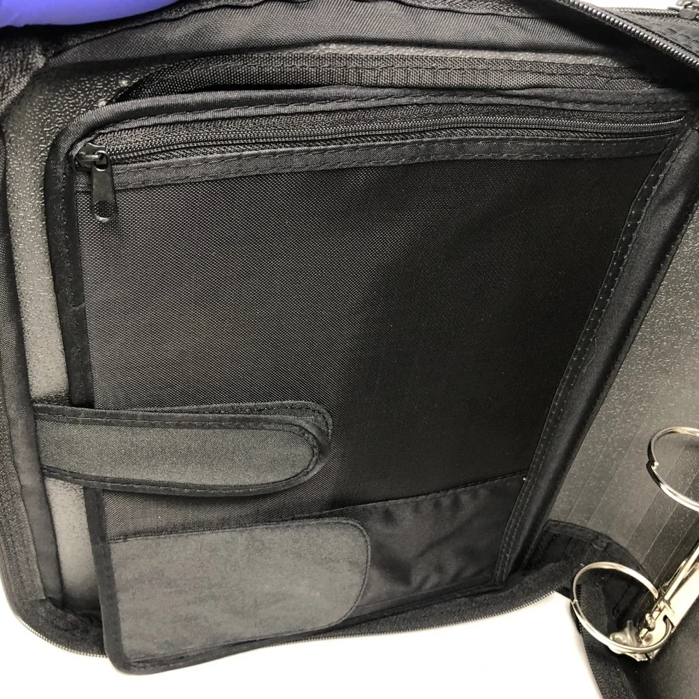 Five Star 2 Inch Zipper Binder, 3 Ring Binder, 6-Pocket Expanding File-Black